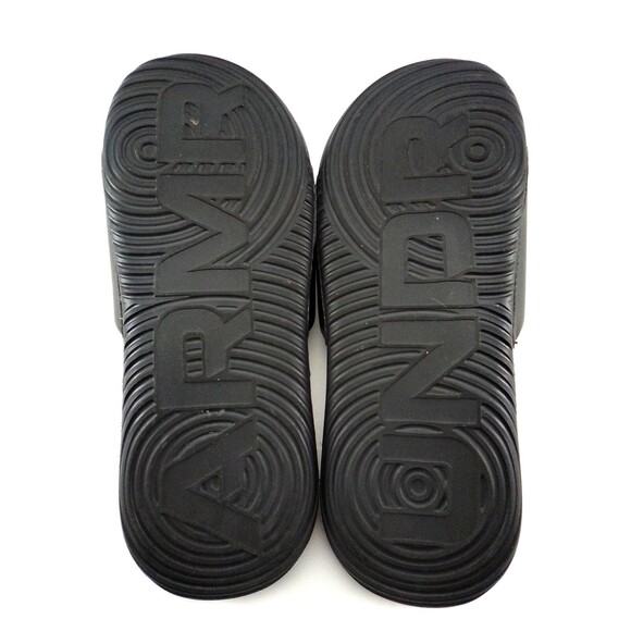 Under Armour  Black/White Unisex Rubber Sliders Padded Comfort Insoles Size 7 - Picture 4 of 6